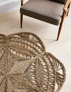 Juego de alfombrilla para puerta, mantel individual y posavasos de junco marino con diseño de trenza natural, material: jacinto seco para mesa de café - Product Image 6