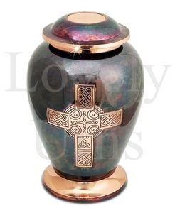 Gleaming cross brass urn funeral cremation urn <b>memorial</b> <b>keepsake</b> handcrafted brass cross design tribute urn elegant <b>memorial</b> - Product Image 3