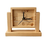 Horloge de bureau en bois et quartz faite à la main, écologique, mini horloge de table, décoration moderne pour la maison et le bureau, cadeau