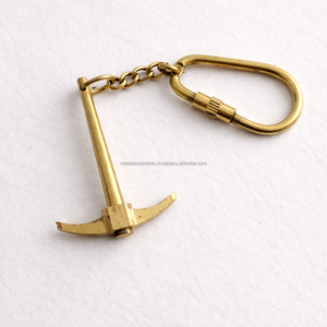 พวงกุญแจทองเหลืองรูป OM แบบดั้งเดิมสำหรับศาสนาฮินดู พร้อมห่วงคล้องกุญแจ สัญลักษณ์ทางจิตวิญญาณ เหมาะสำหรับรถยนต์ จักรยาน บ้าน หรือเป็นของขวัญ - Product Image 1