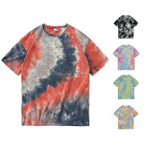 เสื้อยืดคอกลมแขนยาวผ้าฝ้าย100% สำหรับผู้ชาย,เสื้อยืดแบบลำลองเสื้อมัดย้อมออกแบบพิเศษไม่ซ้ำใคร - Product Image 5