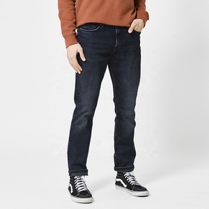 Vente en Gros Jeans pour Hommes Taille Moyenne Personnalisé Droit Hip Hop Écusson Brodé Denim Pantalon High Street Style Tissage Tricoté - Product Image 4