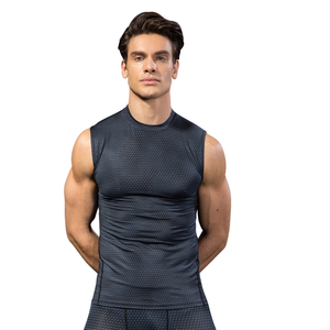 Camiseta Deportiva sin Mangas para Hombre, Compresión sin Costuras, Transpirable, Absorbente de Sudor, Spandex, Poliéster - Product Image 2