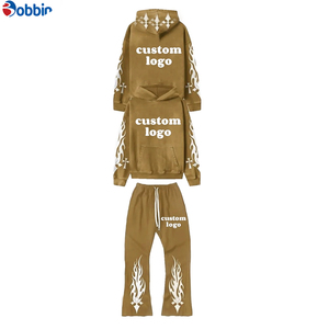 Nuevo Estilo Chándal para Hombre, Pantalones Deportivos Acampanados Personalizados con Parches y Cintura Elástica, Pantalones Deportivos Apilados para Hombre, Cómodos - Product Image 3