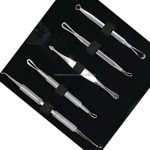 ASAP alta calidad uñas de doble punta de acero inoxidable removedor de acné facial limpiador de poros Extractor de espinillas para el tratamiento del acné - Product Image 1