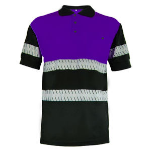 Camisa de Trabajo Reflectante de Alta Visibilidad en Colores Brillantes, Manga Corta, Tela Transpirable, con Bolsillo en el Pecho - Product Image 2