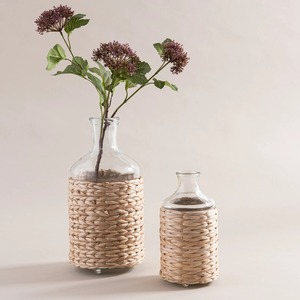 Elegant dining drinkware <b>accessories</b> water hyacinth bottle wrapped cozies <b>braided</b> cup holder - Product Image 6