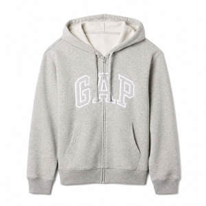 Custom Design Men Gray <b>Zip</b>-<b>Up</b> Hoodie Regular Fit Casual Fleece Sweatshirt Front Logo Print Unisex Winter Streetwear Waterproof - Product Image 1