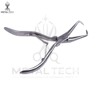 Ensemble de pinces pour extensions de cheveux en acier inoxydable, 2 pièces, outil d'ouverture et de retrait de micro-anneaux à pointe droite et courbée - Product Image 2