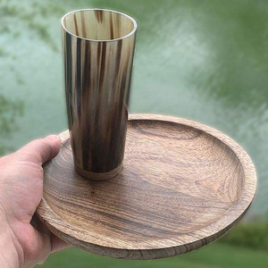 Verre en corne naturelle sculpté à la main, personnalisé, capacité 500-1000 ml, compatible lave-vaisselle, style luxueux, pour la maison, l'hôtel, le restaurant, le bar - Product Image 2