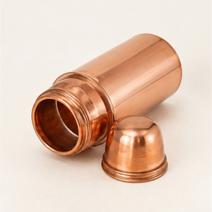 Bouteille d'eau en cuivre pur, style thermos, récipient pour la santé, écologique, bouteille de boisson pour le yoga et la gym, bouteille en cuivre pur faite à la main - Product Image 2