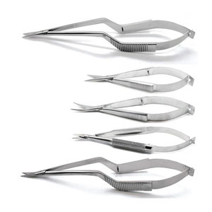 Ciseaux chirurgicaux orthopédiques Castroviejo, instrument microchirurgical de précision, certifié CE, en acier inoxydable réutilisable, à pointe fine - Product Image 1