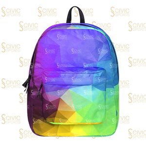 Geometric Pattern Polyester <b>Backpack</b> with Zipper Closure Unisex Softback <b>Daily</b> Use 20-35L Capacity - Product Image 4