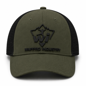 Casquette Trucker Unisexe Vert Olive en Maille Ajustable Respirante pour Extérieur avec Logo en Caoutchouc en Relief sur le Panneau Avant - Product Image 1