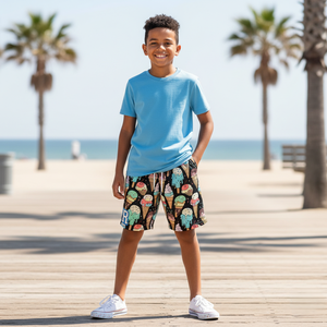 กางเกงขาสั้นผู้ชายเอวยางยืด ผ้าถักตาข่าย แห้งเร็ว ระบายอากาศดี เป็นมิตรกับสิ่งแวดล้อม คุณภาพสูง เหมาะสำหรับเล่นบาสเก็ตบอล ออกกำลังกาย หรือใส่ลำลองสไตล์สตรีท - Product Image 2