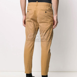 Pantalon cargo pour homme fabriqué en usine, vente chaude, 100% coton, respirant, coupe droite, couleur unie - Product Image 2