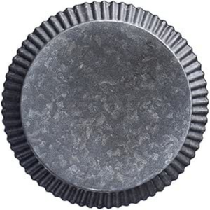 Bandeja Redonda de Metal Galvanizado Estilo Rústico con Asas de Madera para Decoración de Cocina y Fiestas a Precio Accesible - Product Image 2