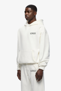 Conjunto Deportivo de Felpa con Logotipo Personalizado, Sudadera con Capucha Extra Grande, Pantalones Deportivos, Traje de Invierno de Alta Calidad para Hombre, 2 Piezas, Informal, Ecológico - Product Image 3