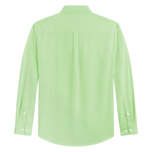 Camisa de Vestir para Hombre, Color Verde Menta, Sólida, Manga Larga, Algodón Fino, Suave al Tacto, Duradera, de Alta Calidad - Product Image 2