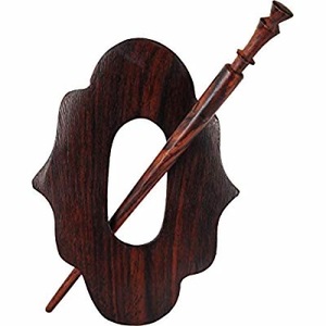 Handmade Wooden <b>Hair</b> <b>Pin</b> Round <b>Hair</b> Accessory Crystal Style Party Wear - Product Image 3