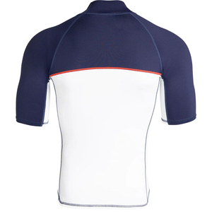 Haut de bain anti-UV en néoprène à manches courtes pour homme, qualité supérieure, coloris blanc et bleu marine, collection 2026 - Product Image 6