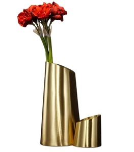 Decorative Half Cut Shape From <b>Top</b> Flower Vases Home Decor Table <b>Top</b> Best Selling Set of 2 Wedding Flower Vase - Product Image 1