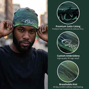 Bonnet en tricot avec doublure en satin de soie, idéal pour le sport, la course et le football, personnalisable avec logo brodé, modèle uni. - Product Image 5