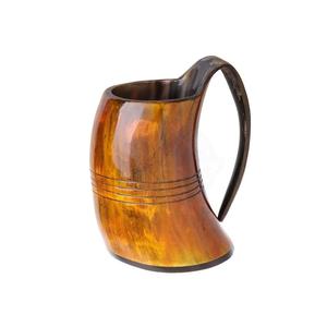 Verre à bière rustique artisanal en corne de Viking authentique de la culture nordique pour bars et événements – Idéal pour les fêtes et réceptions - Product Image 6