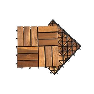 Dalles de terrasse en bois d'acacia de haute qualité, antidérapantes, à clic, faciles à installer, 310*310*24 mm, pour balcon, terrasse, jardin, emboîtables T12A2 - Product Image 4