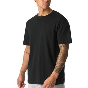 เสื้อยืดผู้ชายสีดำพื้นฐาน แขนสั้น ผ้าฝ้ายนุ่ม สวมใส่สบาย ระบายอากาศได้ดี เหมาะสำหรับใส่ในชีวิตประจำวันช่วงฤดูร้อน - Product Image 3