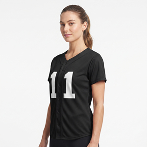 Maillot de baseball respirant en maille polyester pour femme, chemise de baseball à boutons intégraux, maillot de sport pour équipe de baseball féminine, sublimation - Product Image 5
