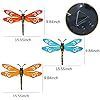 Metal Dragonfly <b>Wall</b> <b>Decor</b> 3-Pack Outdoor Garden Fence Art <b>Hanging</b> Decorations for Living Room Bedroom - Product Image 5
