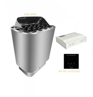Pemanas Sauna Dalam Ruangan Harvia Vega Pro BC-23 Stainless Steel Silver Square Desain Modern Relaksasi Kontrol Panel Digital Remote