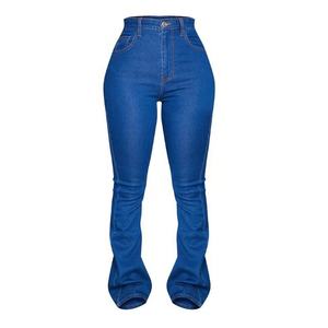 Bangladesh กางเกงยีนส์เอวสูงสำหรับผู้หญิง, กางเกงยีนส์ผ้ายืดเอวสูงผ้าซักสีฟ้าอ่อน Y2K ทรงสกินนี่ - Product Image 6