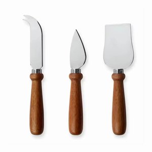 Natural Wooden Handle Metal <b>Cheese</b> <b>Sets</b> Silver Finished for Tabletop Breakfast <b>Cheese</b> Knives Butter Spreader <b>Sets</b> On Sale - Product Image 1