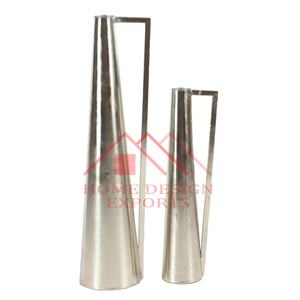 Juego de 2 Jarrones de Mesa de Metal con Acabado Plateado Antiguo para Sala de Estar y Decoración del Hogar, Diseño Moderno, Estilo de Escritorio de Oficina, Chapado en Níquel - Product Image 5