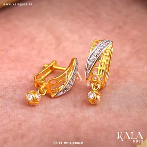 Pendientes Bali Fancy de oro de 18 quilates para mujer Diseño tradicional y elegante - Product Image 2