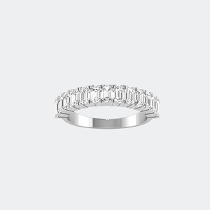 แหวนทรงบาร์เซ็ตแบบครึ่งวงกลมประดับมรกต 2.00 กะรัต - Product Image 5