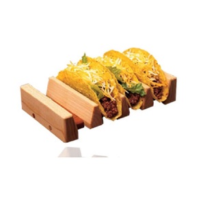 Support à tacos en bois écologique grande capacité, présentoir commercial en bambou pour tacos - Product Image 3