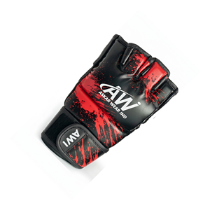 ถุงมือ Askar Wear Ind Mma แบบครึ่งนิ้ว หนัง PU ปิดด้วยเวลโคร ลายพิมพ์หยดน้ำ สำหรับศิลปะการต่อสู้ ยูนิเซ็กซ์ - Product Image 1