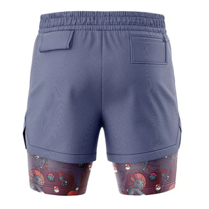 Custom Logo <b>Mens</b> 2 in 1 Running <b>Shorts</b> Quick Dry <b>Compression</b> Pocket Fitness Gym <b>Shorts</b> Wholesale Manufacturer - Product Image 2