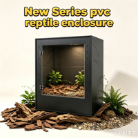 Terrarium en PVC en gros pour reptiles, cage vivarium avec porte en verre/acrylique, enclos pour reptiles 45x45x90cm, boîte de présentation pour habitat de serpent