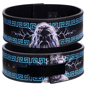 New durable Double Prong Cowhide Leather Weight Lifting <b>Belt</b> Gym Squats Waist Support Workout Deadlift Power <b>Belt</b> Custom - Product Image 1