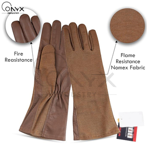 Gants de vol Nomex personnalisés avec logo, résistants au feu, en cuir véritable, tactiques, pour l'aviation, la chasse, les sports, la sécurité et le travail - Product Image 5