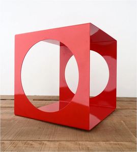 Cube specially handcrafted steel coffee <b>table</b> for kitchen office home restaurant living room garden decoration made in india - Product Image 2