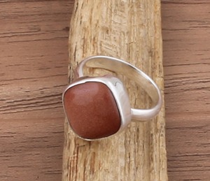 Bague en argent sterling 925 avec pierre de soleil orange naturelle sertie en bélière, bijoux en pierres précieuses scintillantes, vente en gros, coupe brillante, cadeau pour femme - Product Image 6