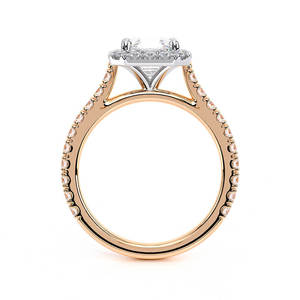 10K White Gold Asscher Cut Lab Grown Diamond Halo Engagement <b>Ring</b> 1.5 CT IGI Certified Rhodium Plated Women's Wedding - Product Image 4