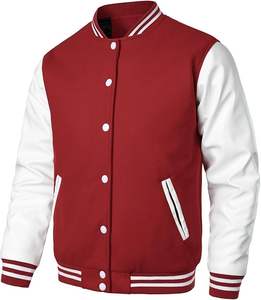 Veste universitaire en toile premium pour homme avec logo frontal, style sportif Letterman, pour un look streetwear et décontracté, à capuche - Product Image 1
