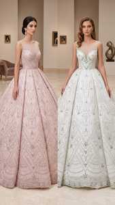 Nouvelles perles artisanales mis à jour, tissu en tulle importé pour robes de mariée, robes de soirée, couture de luxe et tenues de soirée - Product Image 5