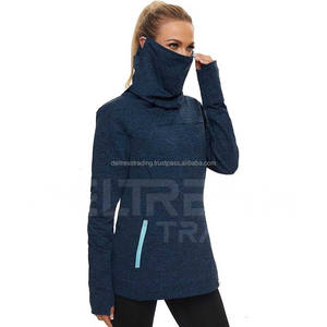 Sudaderas de Manga Larga para Mujer, Estilo 2024, Tejidas, Colores Personalizados, Logotipo Personalizado, Secado Rápido, Transpirables, Cuello Alto - Product Image 3